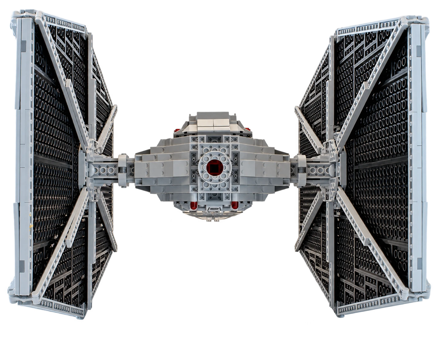 Locate the hole on the underside of the TIE Fighter